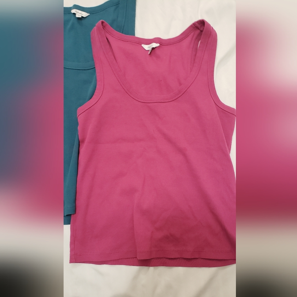 Reitmans Pink and Teal Tank Tops - Picture 2 of 6